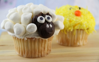 Lamp and Baby Chick Cupcakes