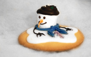 Melting Snowman Sugar Cookie